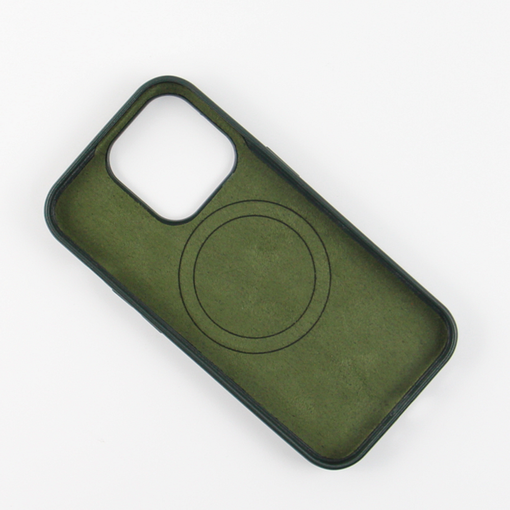 Nakadka Mag Leather zielona Apple iPhone 12 6,1 cali / 6