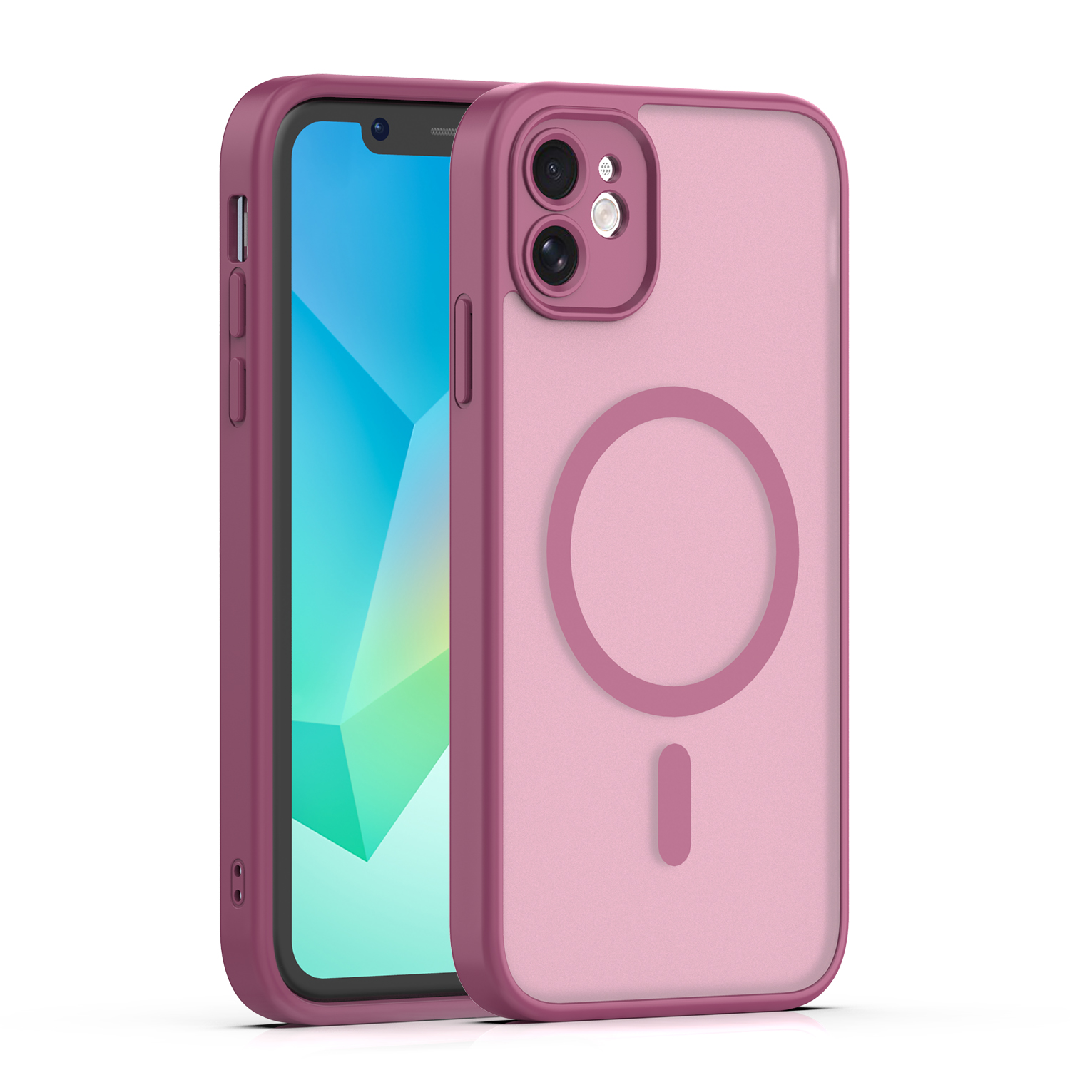 Nak�adka Mag Matt bordowa Apple iPhone 11