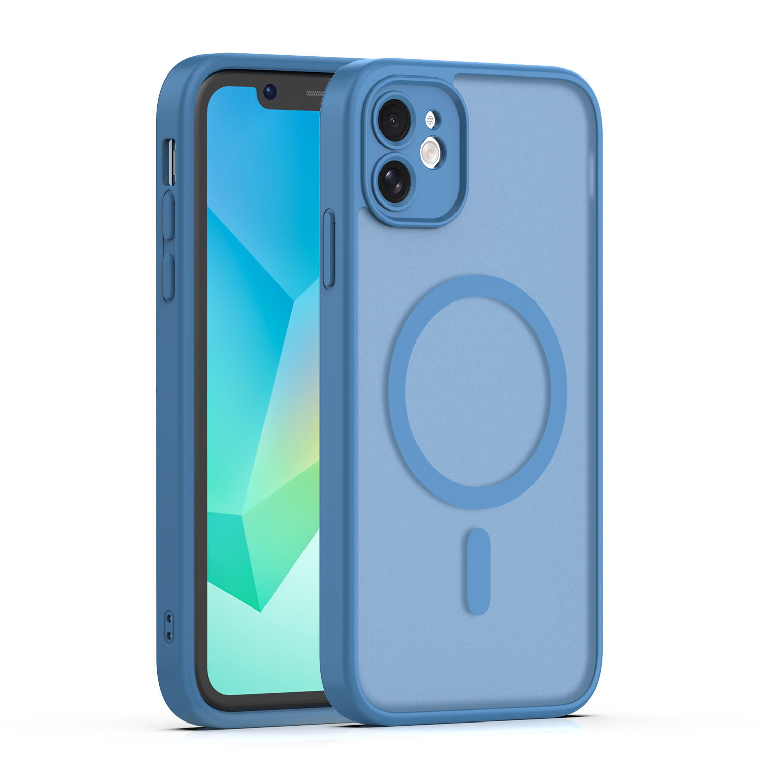 Nak�adka Mag Matt niebieska Apple iPhone 11