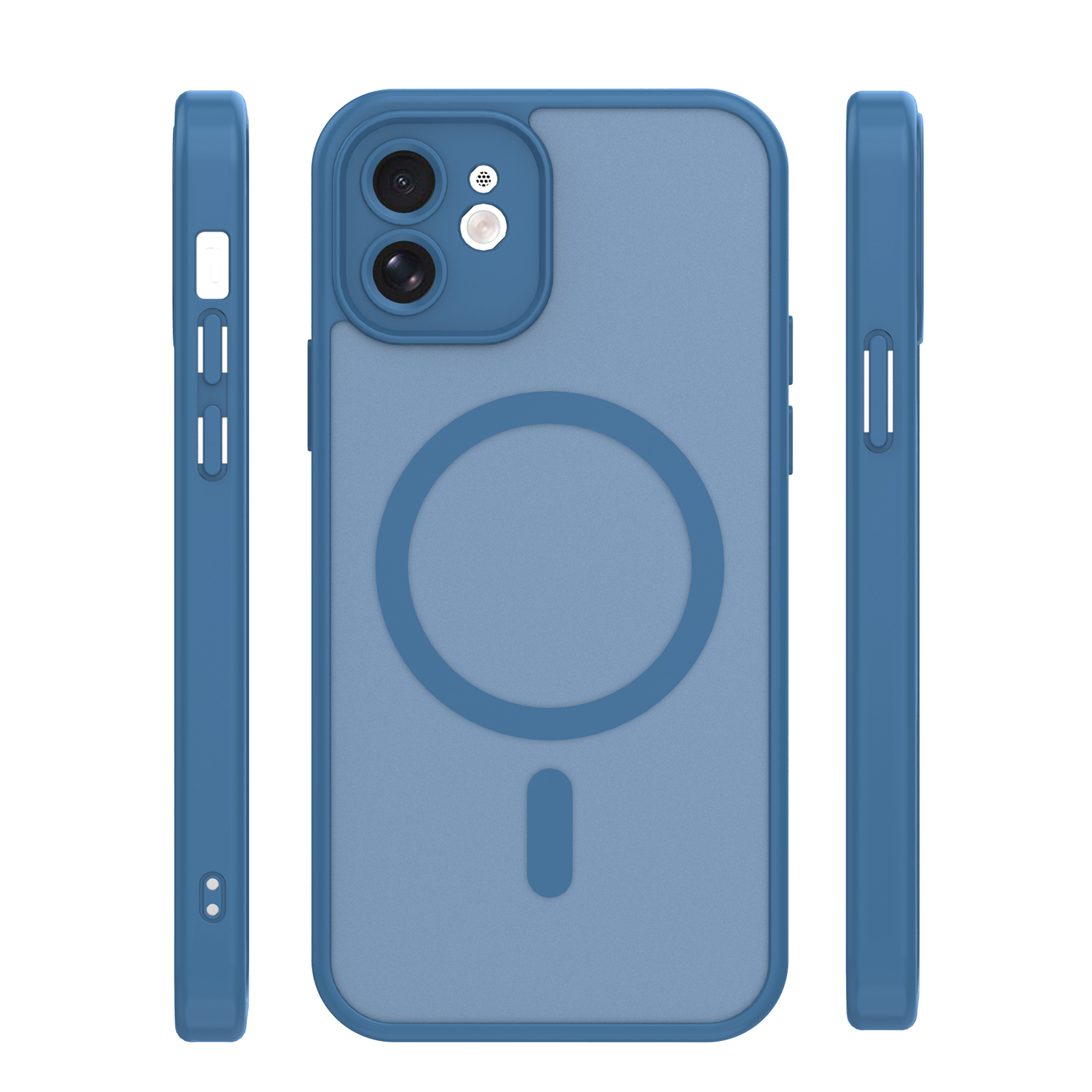 Nak�adka Mag Matt niebieska Apple iPhone 12 6,1 cali / 2