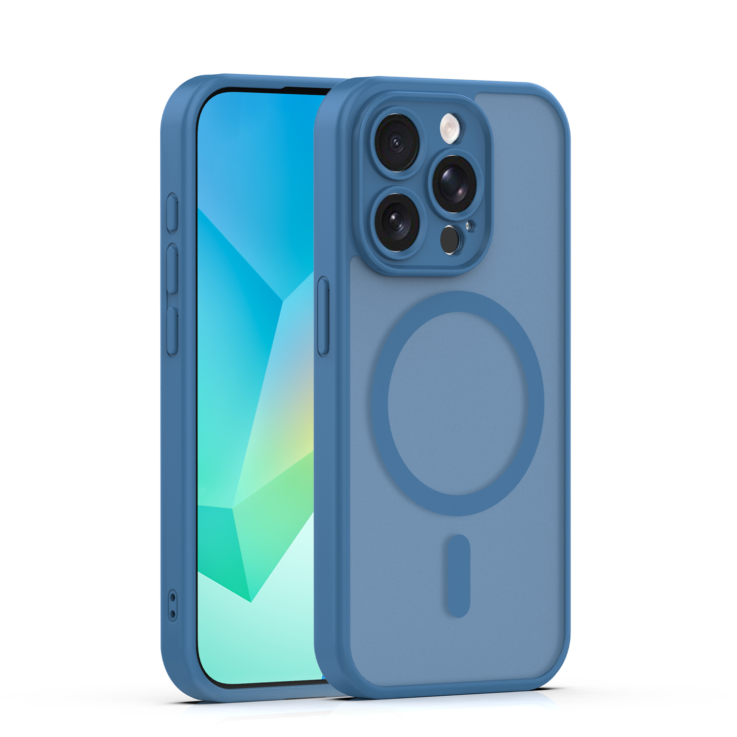 Nak�adka Mag Matt niebieska Apple iPhone 15 Pro