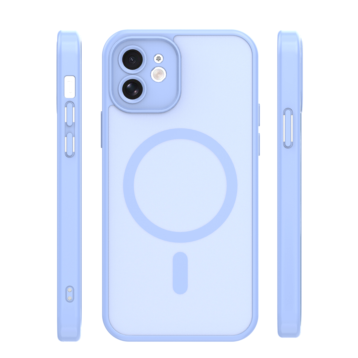 Nak�adka Mag Matt niebieska Apple iPhone 12 6,1 cali / 2