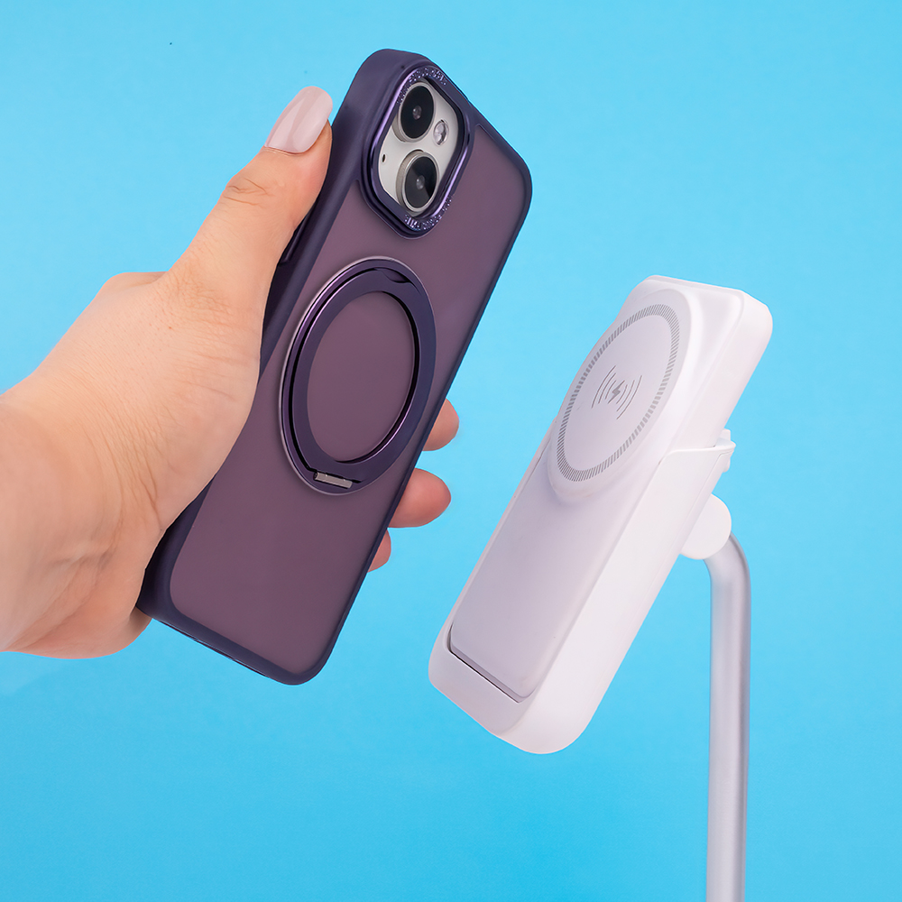 Nak�adka Mag Ring Rotating fioletowy Apple iPhone 14 Max / 9