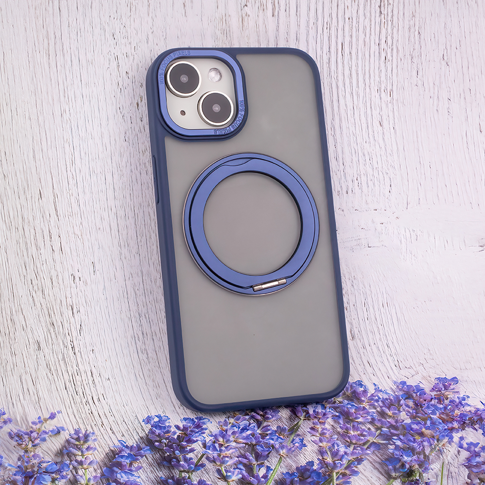 Nak�adka Mag Ring Rotating granatowy Apple iPhone 15 Plus / 9