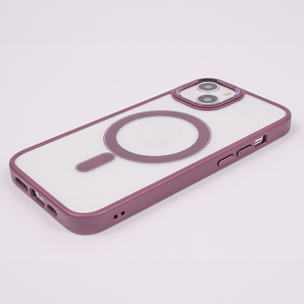 Nakadka Satin Clear Mag fioletowa Apple iPhone 12 6,1 cali / 6