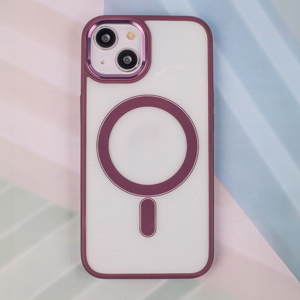 Nak�adka Satin Clear Mag fioletowa Apple iPhone 16 / 5