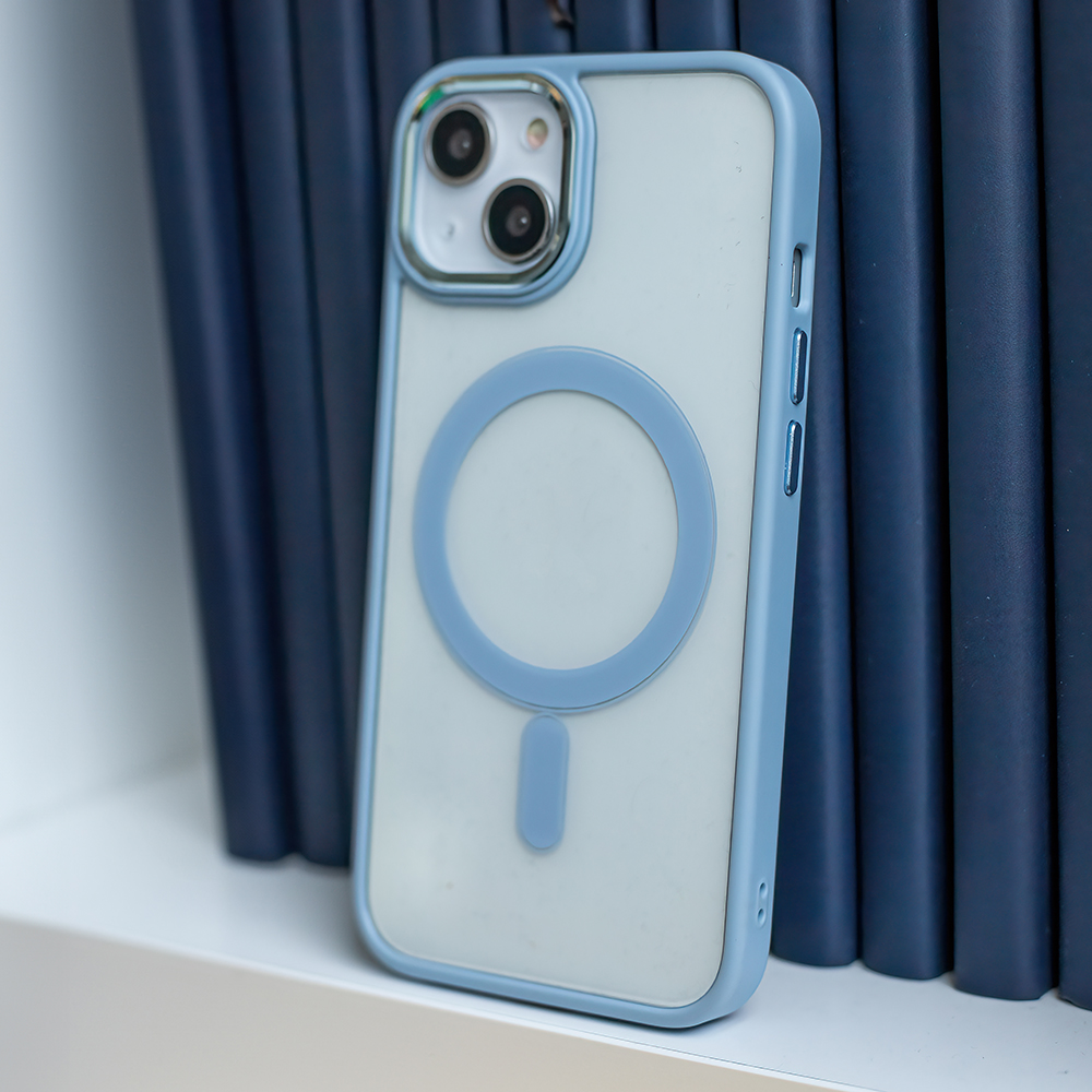 Nakadka Satin Clear Mag niebieska Apple iPhone 14 Pro Max / 6