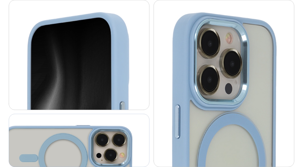 Nak�adka Satin Elegant Mag niebieska Apple iPhone 15 Pro / 3