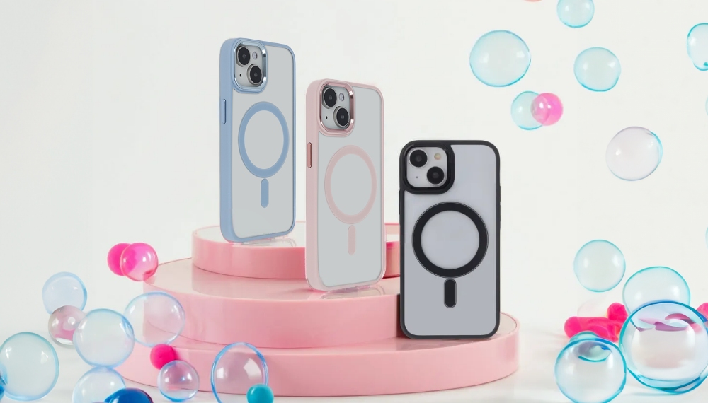 Nak�adka Satin Elegant Mag niebieska Apple iPhone 15 Pro / 4