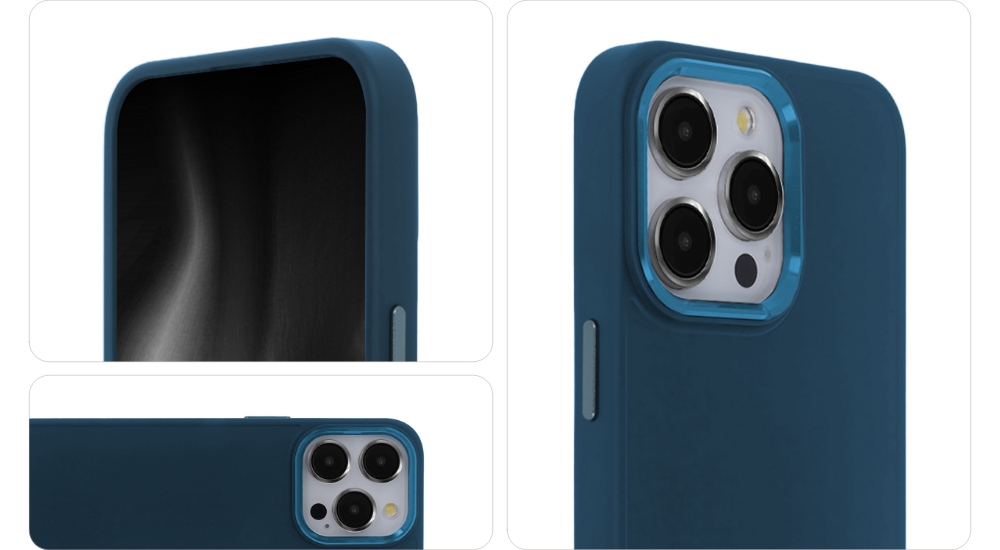 Nak�adka Satin Elegant niebieska Apple iPhone 15 / 3