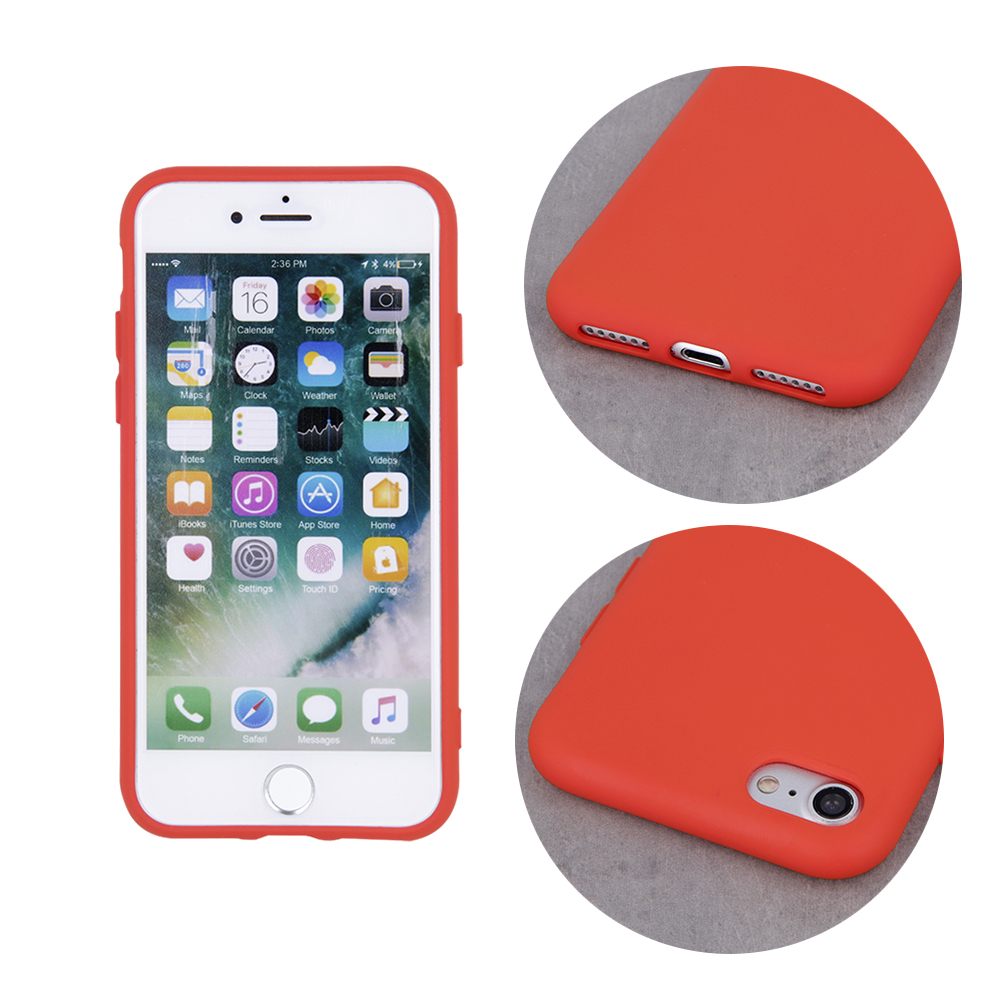 Nakadka Silicon czerwona Apple iPhone 8 Plus / 4