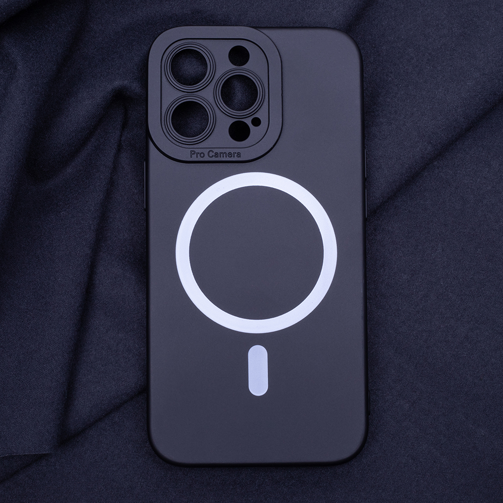 Nak�adka Silicon Mag czarny Apple iPhone 15 Plus / 6