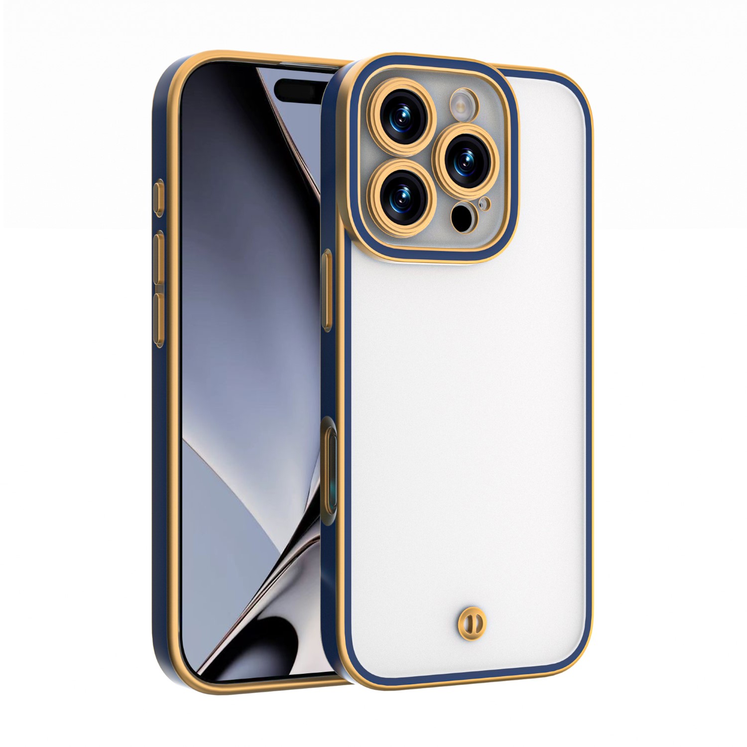 Nak�adka Silky Gold niebieska Apple iPhone 17