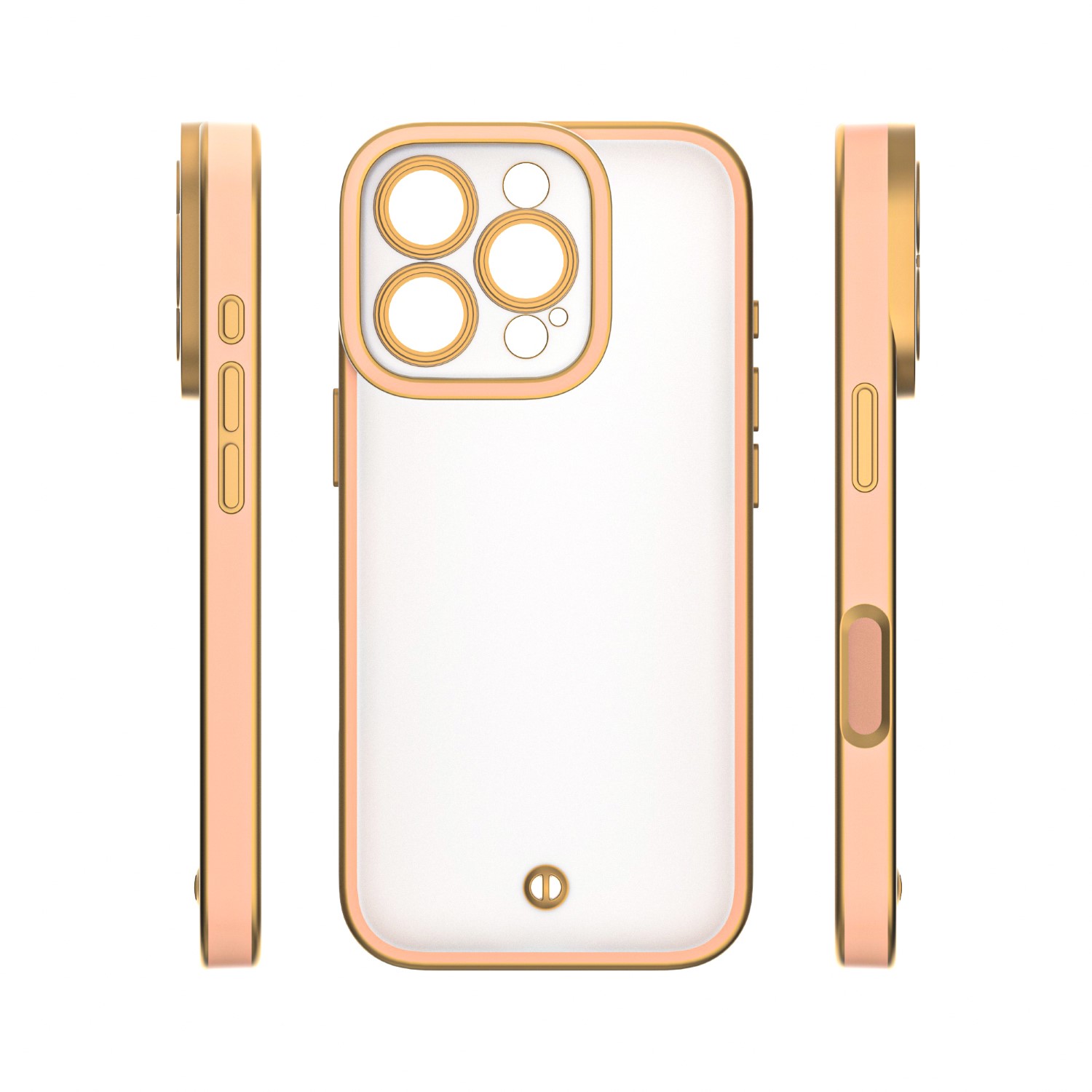 Nak�adka Silky Gold r�owa Apple iPhone 15 Pro / 4