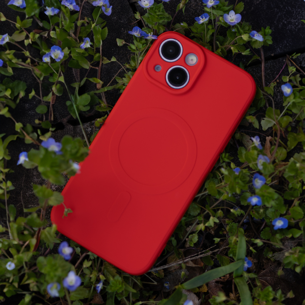 Nakadka Simple Color Mag czerwony Apple iPhone 12 6,1 cali / 8