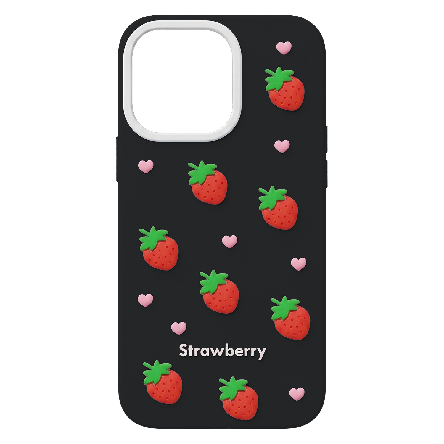 Nak�adka Strawberry czarny Apple iPhone 17 / 2