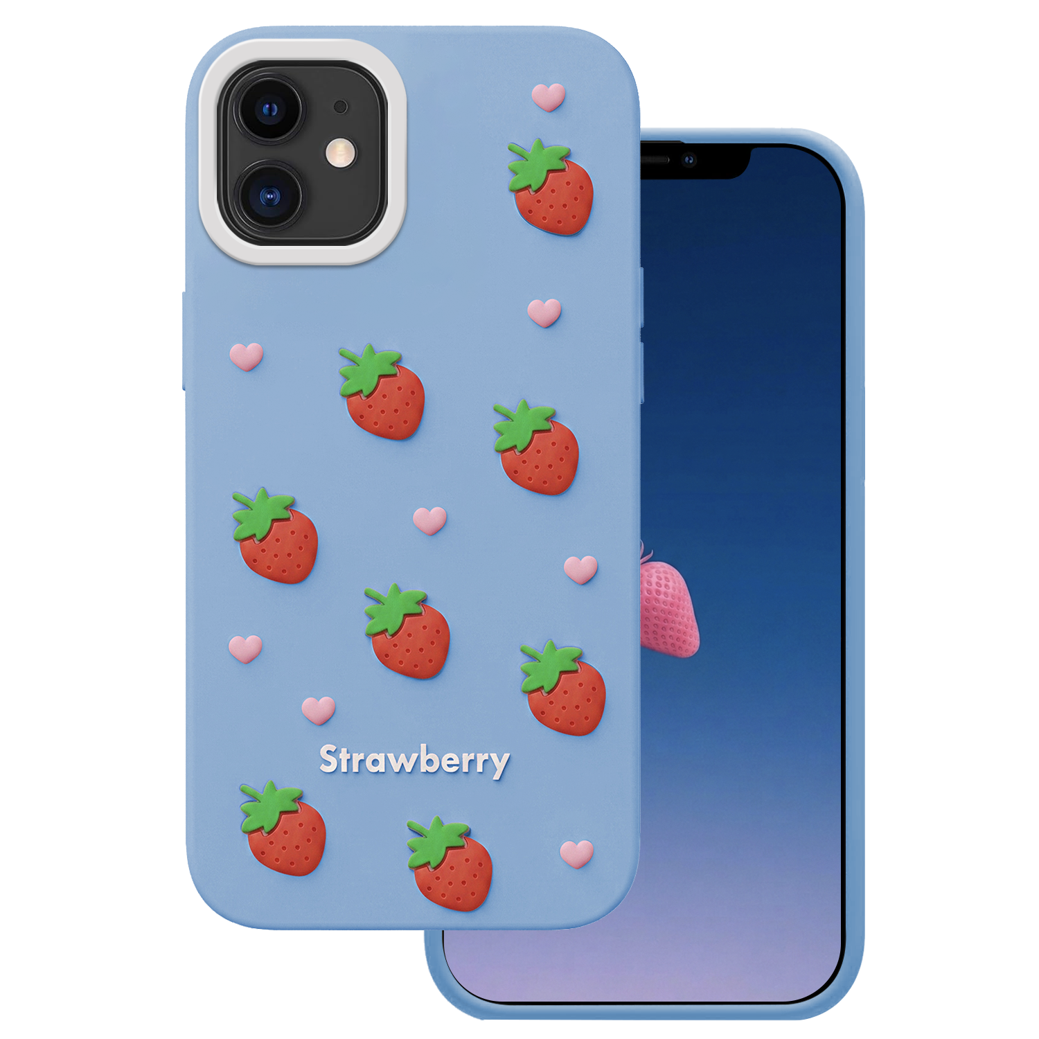 Nak�adka Strawberry niebieska Apple iPhone 11