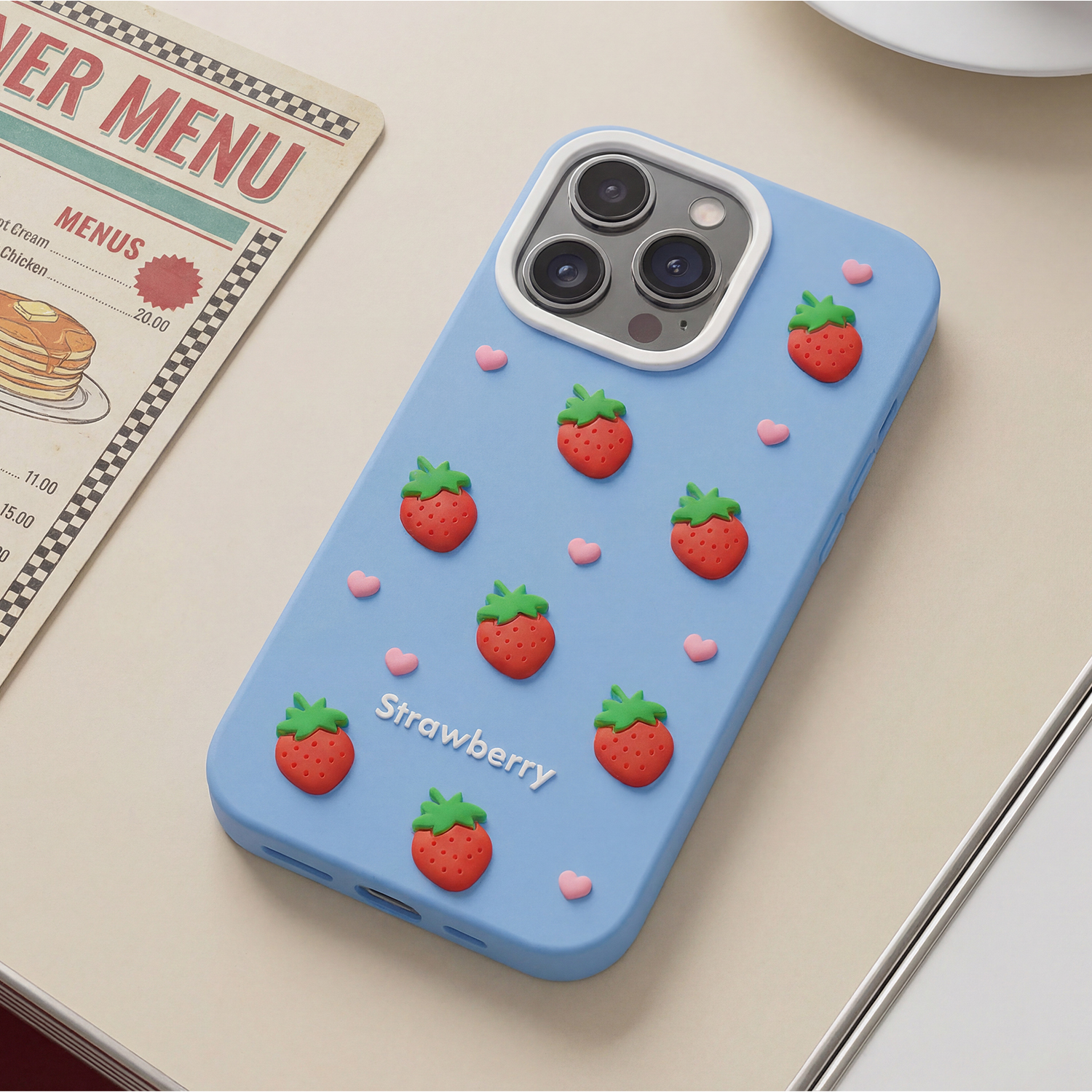 Nak�adka Strawberry niebieska Apple iPhone 17 Pro / 6