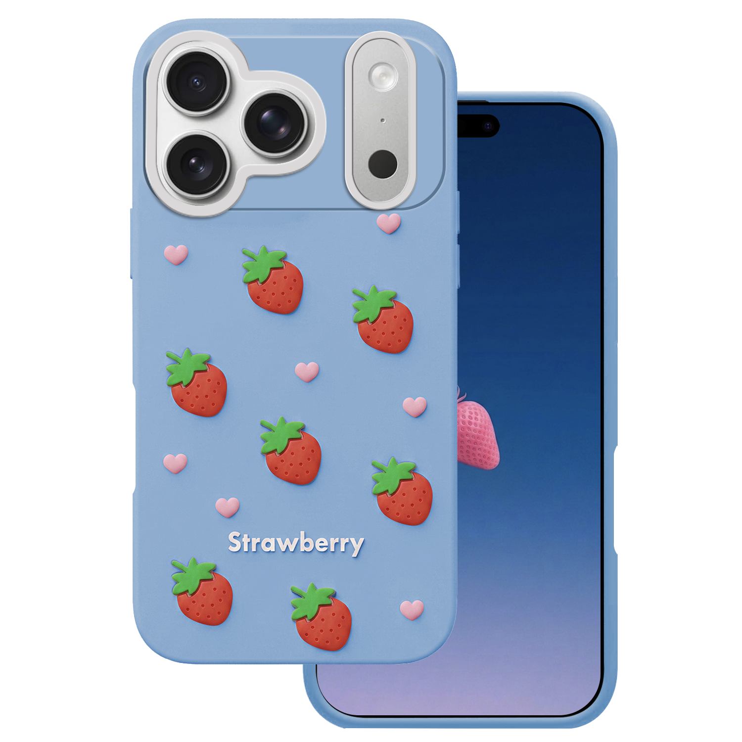 Nak�adka Strawberry niebieska Apple iPhone 17 Pro Max