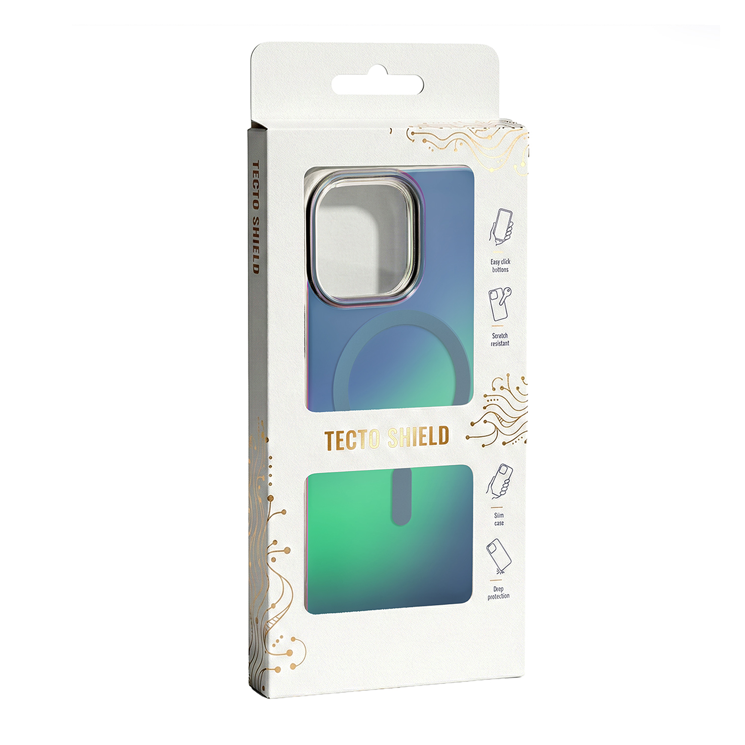 Nak�adka Tecto Shield Aurora niebieska Apple iPhone 15 Pro / 7