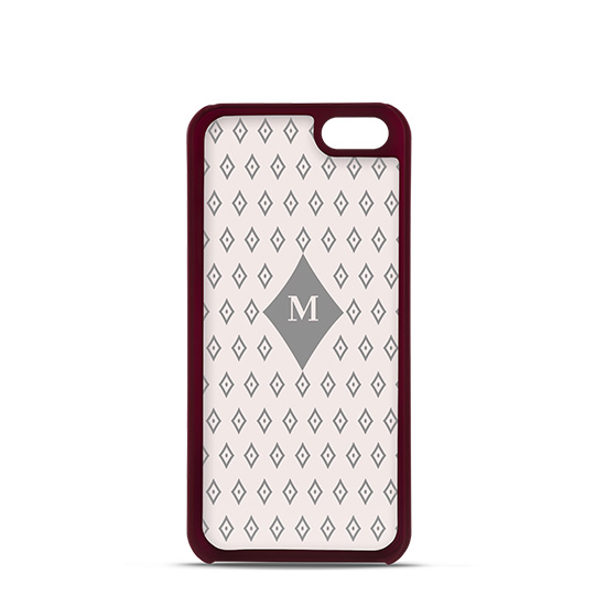 Nak�adka z satynowego plastiku Madsen House bordowa Apple iPhone SE / 3