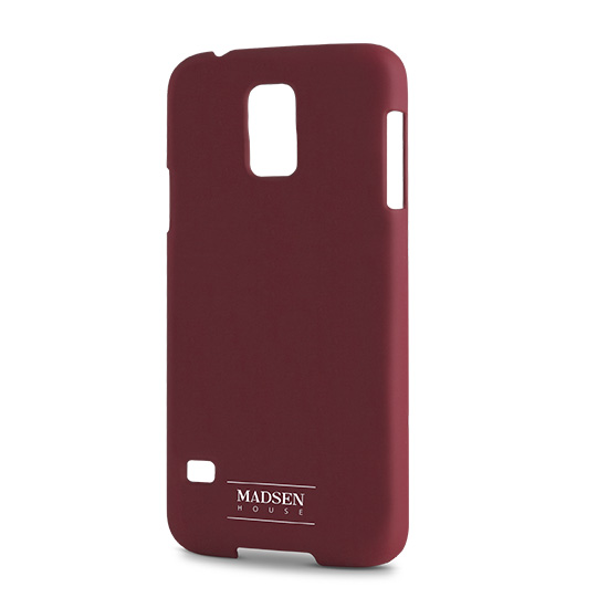Nak�adka z satynowego plastiku Madsen House bordowa Samsung Galaxy S5