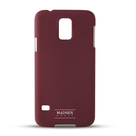 Nak�adka z satynowego plastiku Madsen House bordowa Samsung Galaxy S5 / 2