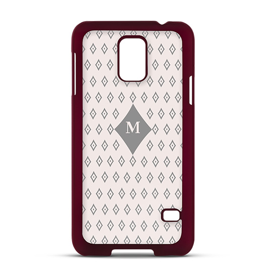 Nak�adka z satynowego plastiku Madsen House bordowa Samsung Galaxy S5 / 3