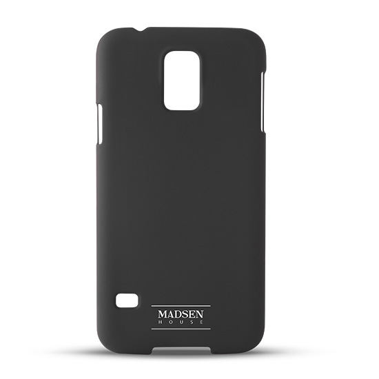Nak�adka z satynowego plastiku Madsen House czarna Samsung Galaxy S5 / 2