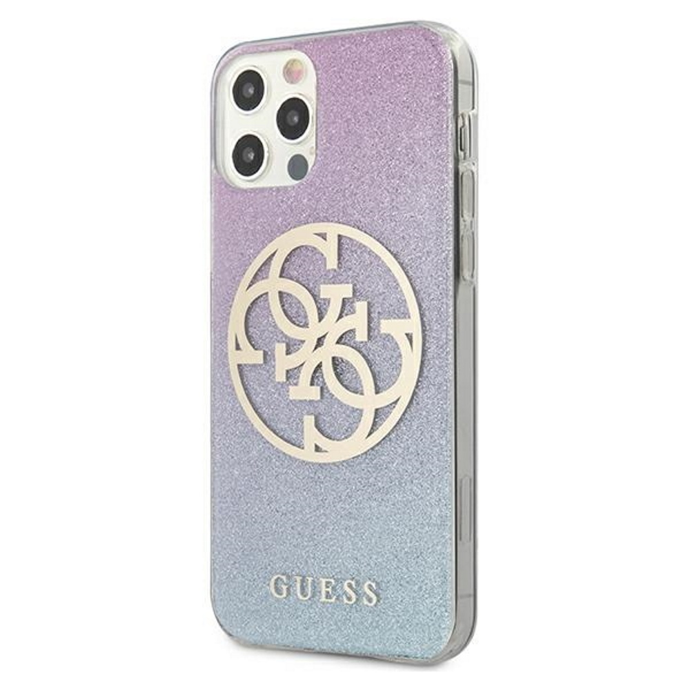  niebieskie hard case Glitter Gradient 4G Circle Logo Apple iPhone 12 Pro (6.1 cali) / 2