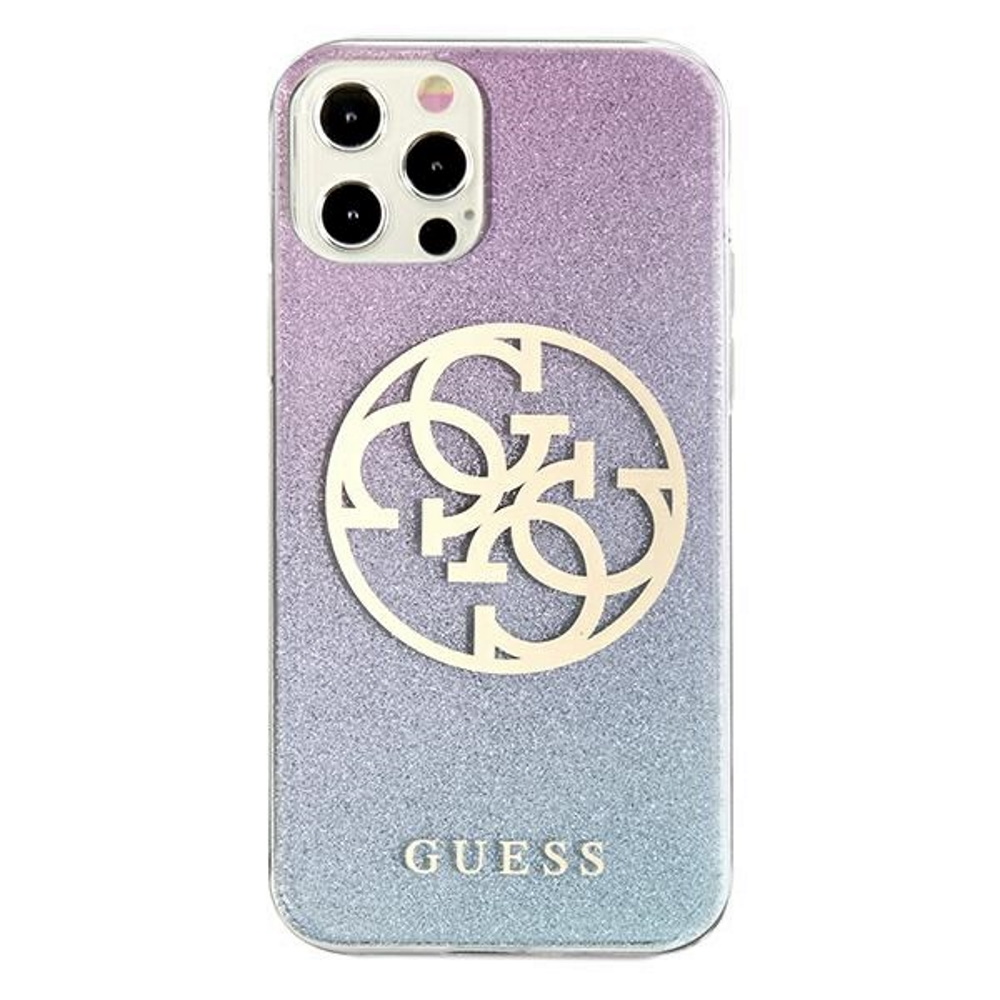  niebieskie hard case Glitter Gradient 4G Circle Logo Apple iPhone 12 Pro (6.1 cali) / 3
