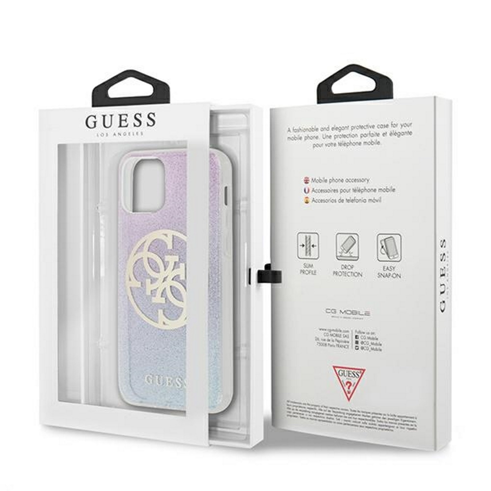  niebieskie hard case Glitter Gradient 4G Circle Logo Apple iPhone 12 / 4