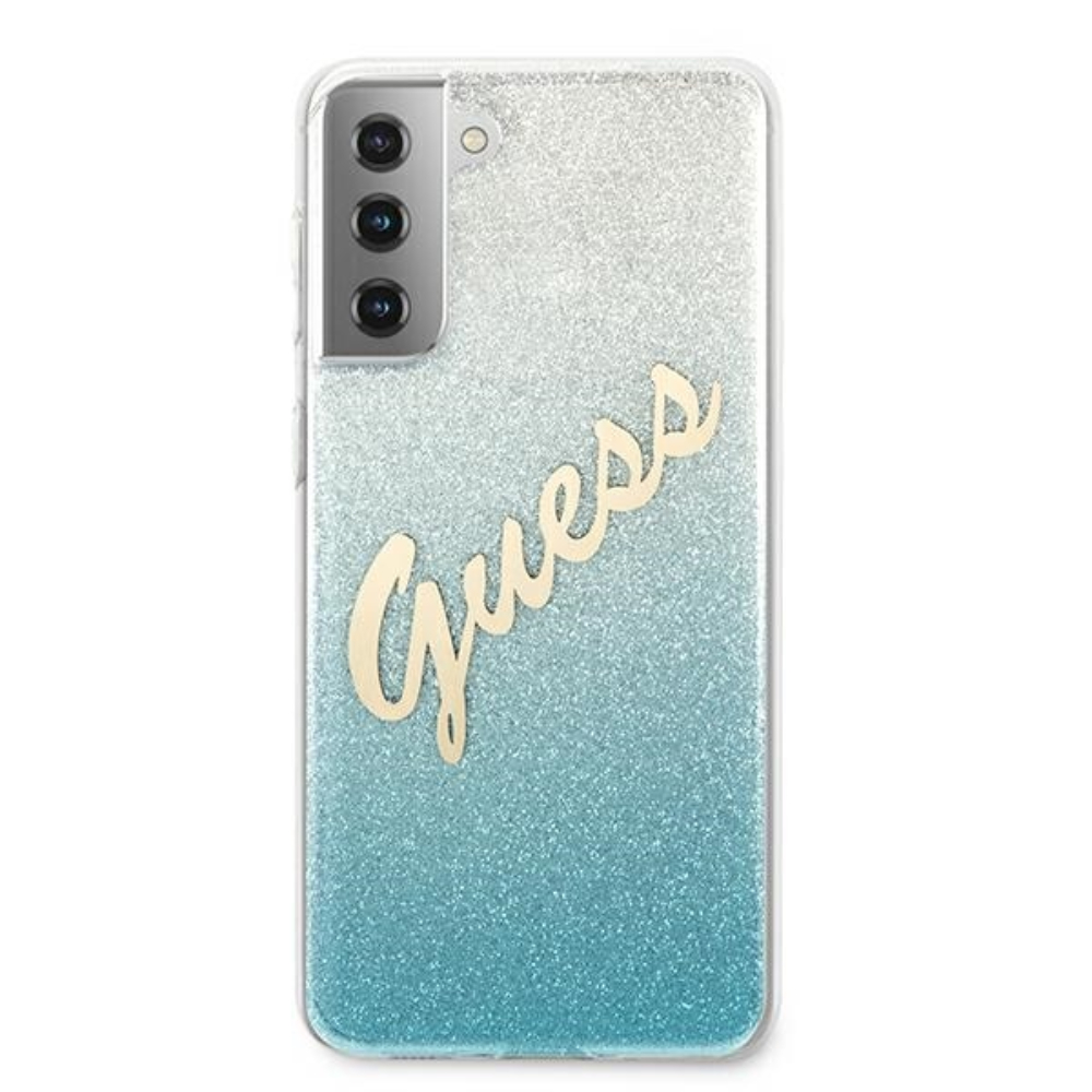  niebieskie hard case Glitter Vintage Logo Samsung s21 Plus / 3