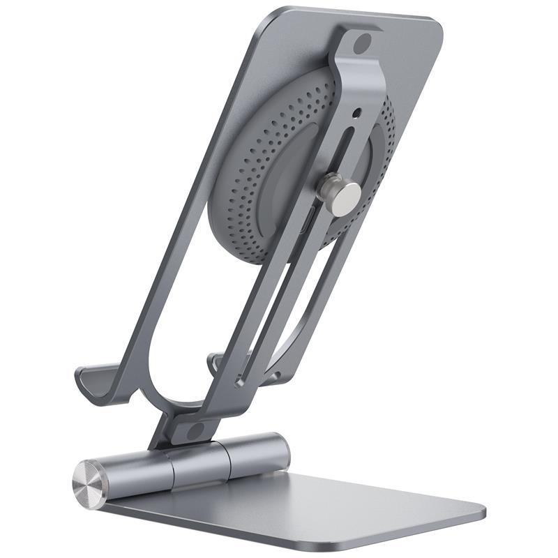 NILLKIN POWER HOLD MINI STAND 15W FAST WIRELESS CHARGER, GRAY / SZARY / 2