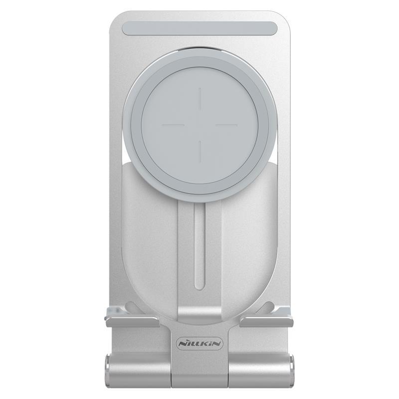 NILLKIN POWER HOLD MINI STAND 15W FAST WIRELESS CHARGING, SILVER / SREBRNY / 3