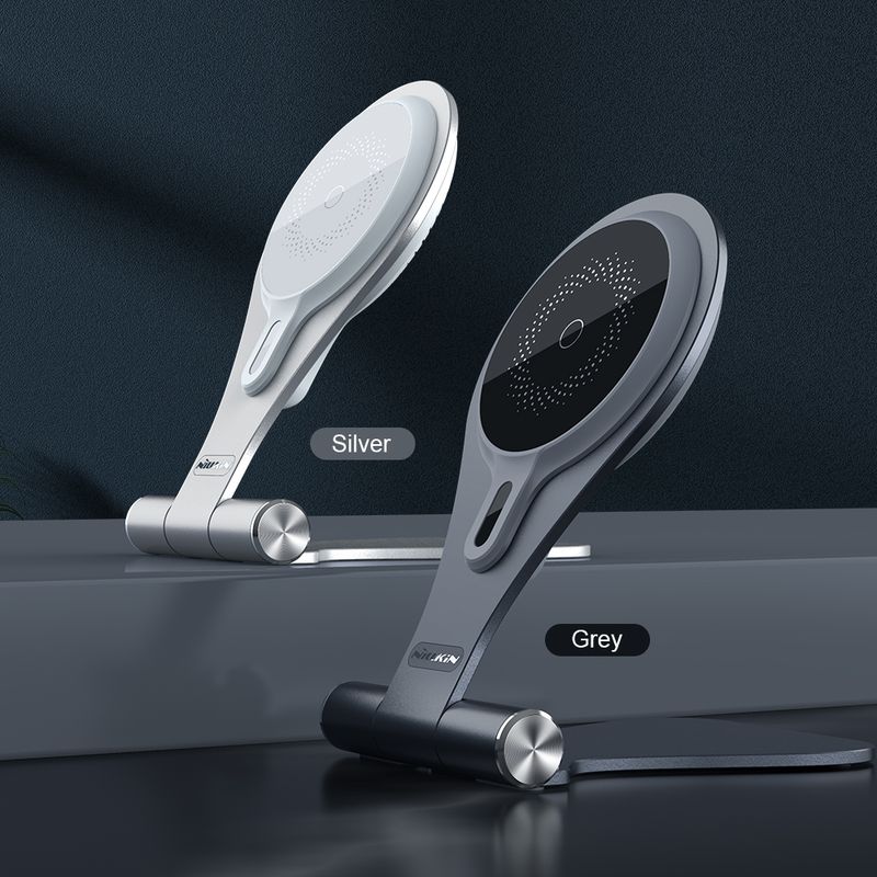 NILLKIN WIRELESS CHARGING MagStand 15W FAST CHARGE, SILVER/SREBRNY / 4