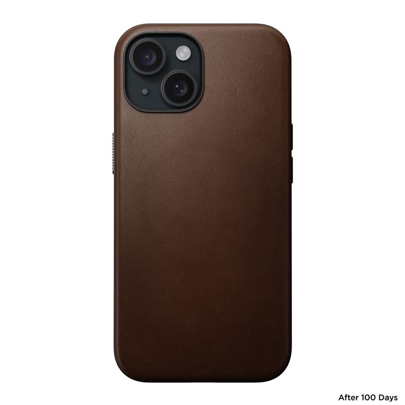 Nomad Modern Leather Pokrowiec br�zowe Apple iPhone 15 / 4