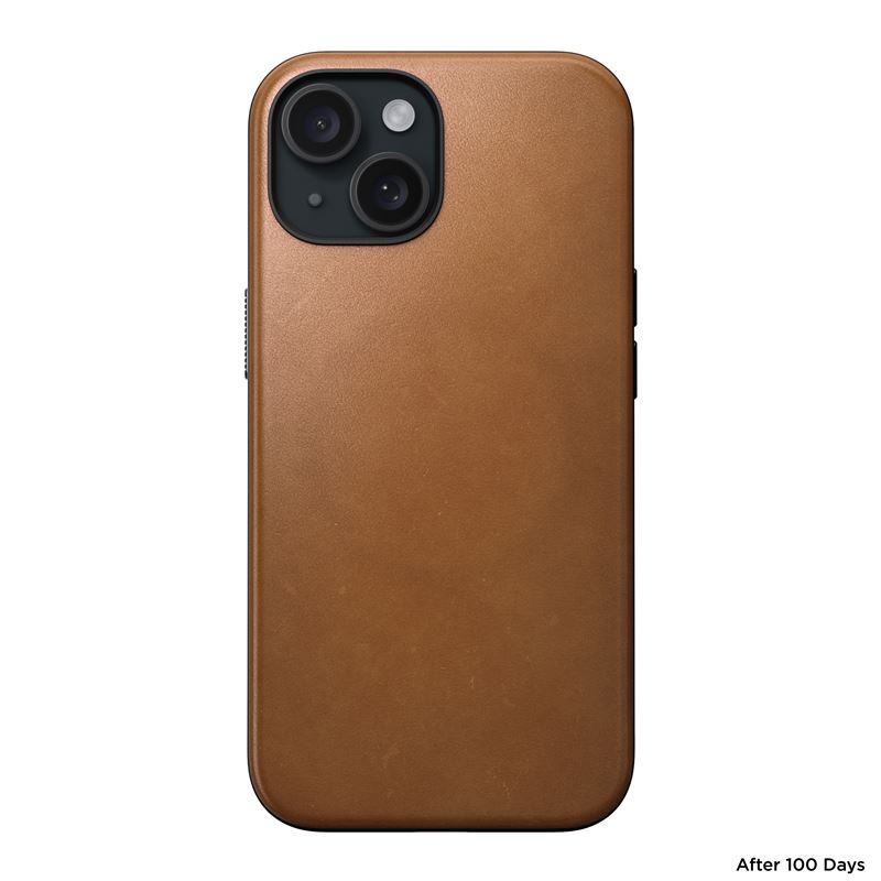 Nomad Modern Leather Pokrowiec br�zowe Apple iPhone 15 / 4