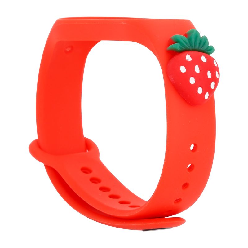 Opaska dzieci�ca Smart Band M5/M6/M7 RED STRAWBERRY / CZERWONA TRUSKAWKA / 2