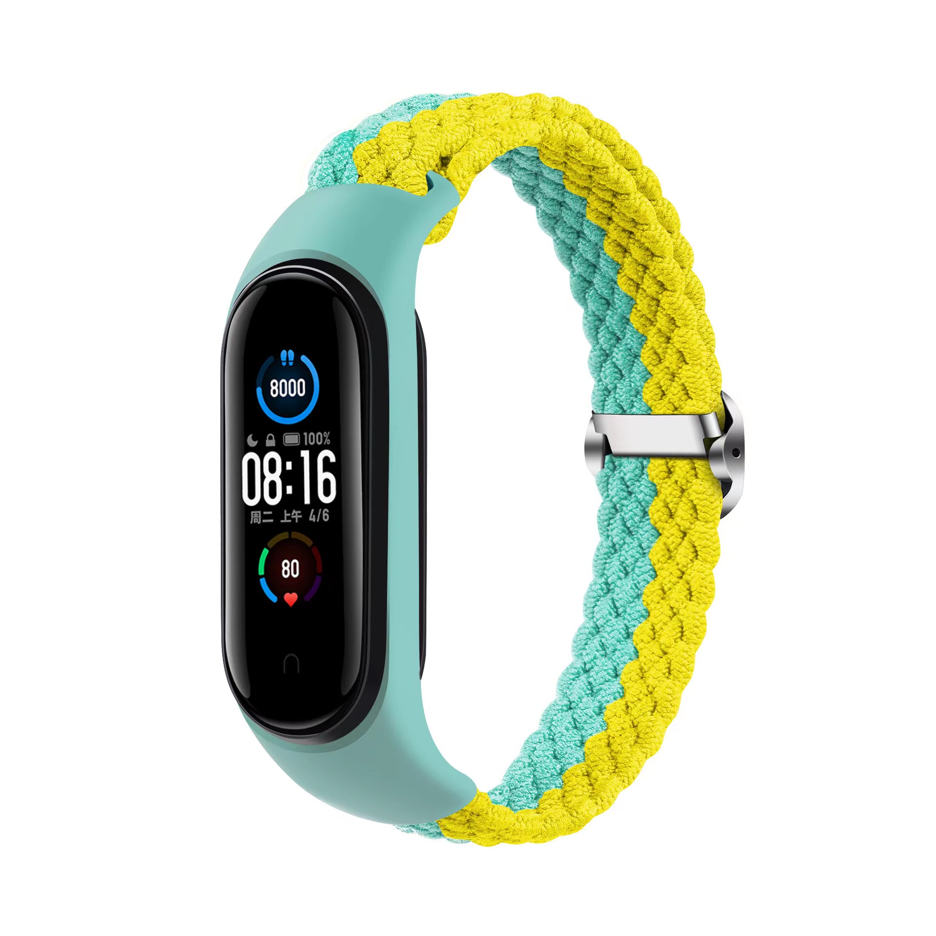Opaska pleciona Smart Band M3/M4/M5/M6 MINT-YELLOW / MI�TOWO-�ӣTY
