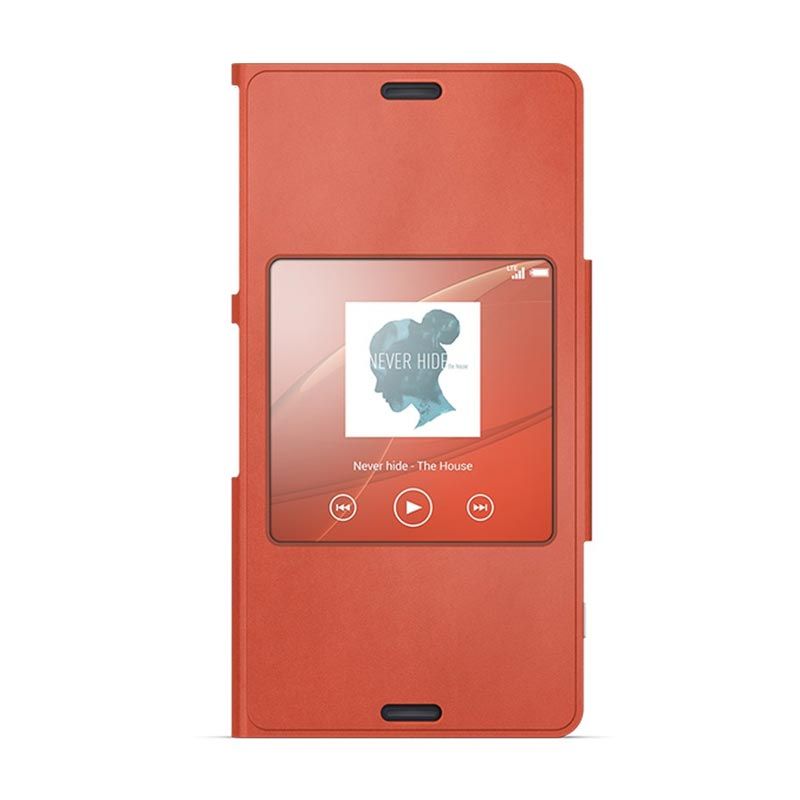 Oryginalne etui SONY Xperia Z3 mini SCR26 pomara�czowe TTT Sony Xperia Z3 Compact
