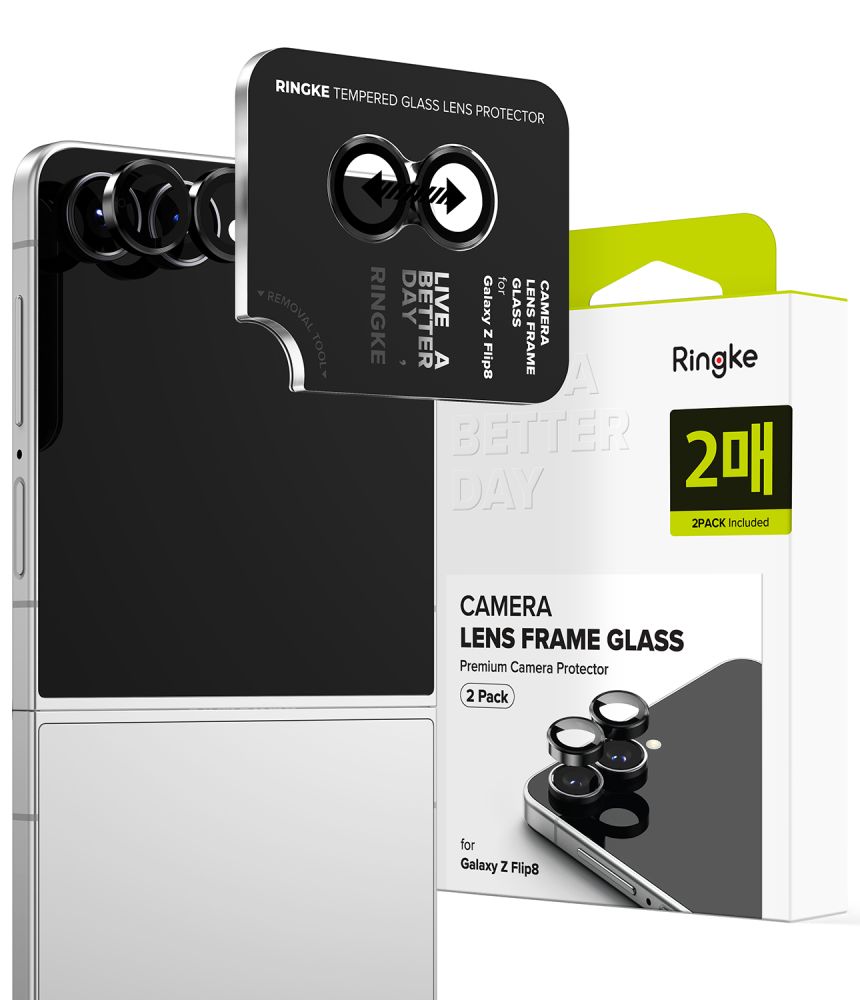 Os�ona Aparatu Ringke Camera Frame 2-pack czarne Samsung Galaxy Z Flip 8