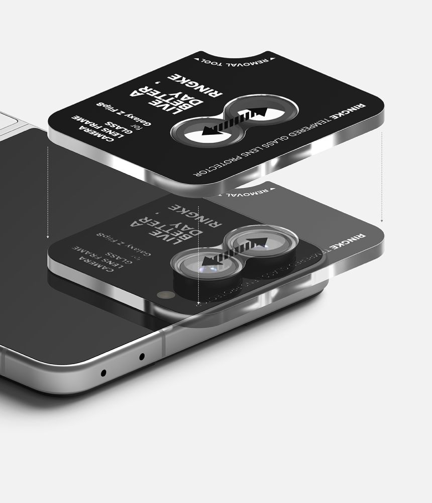 Os�ona Aparatu Ringke Camera Frame 2-pack czarne Samsung Galaxy Z Flip 8 / 5