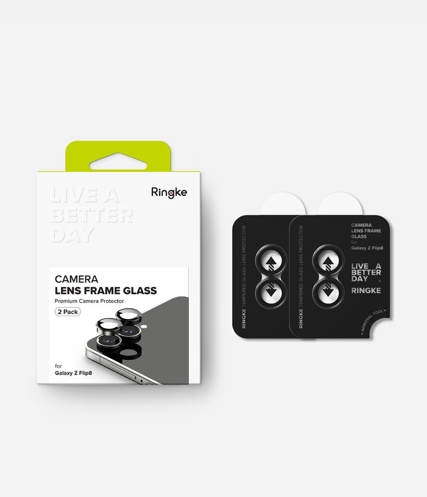 Os�ona Aparatu Ringke Camera Frame 2-pack czarne Samsung Galaxy Z Flip 8 / 9