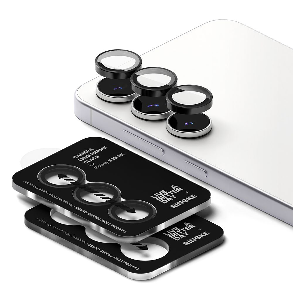 Os�ona Aparatu Ringke Camera Frame Protector 2-pack czarne Samsung Galaxy S25 FE / 3