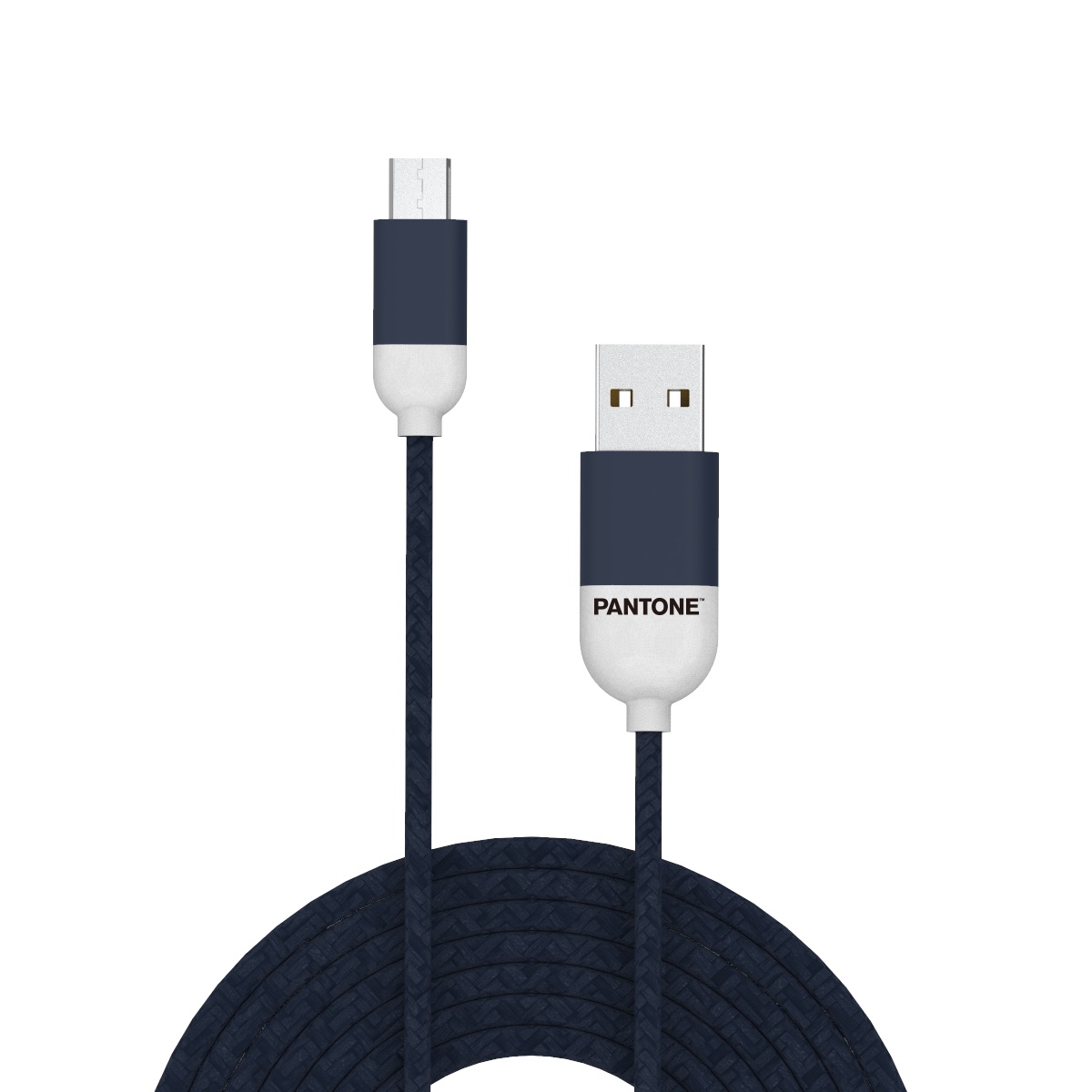 PANTONE kabel USB - microUSB 1,5m 2,4A PT-MC001-5 Navy 2380C