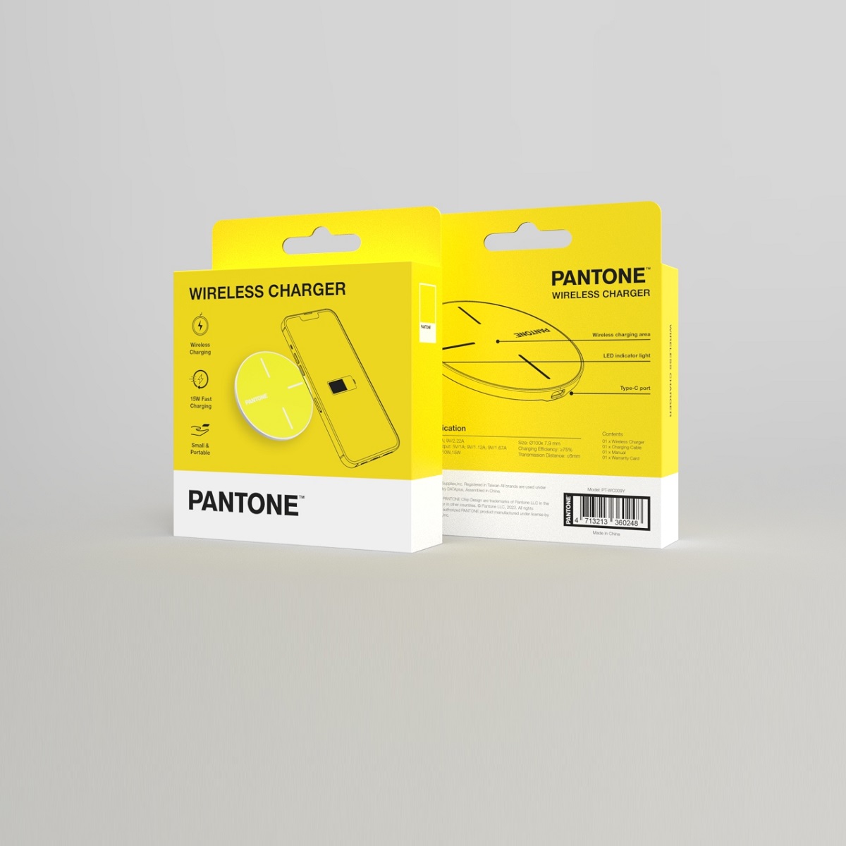 PANTONE adowarka indukcyjna 15W PT-WC009 Yellow 102C / 3