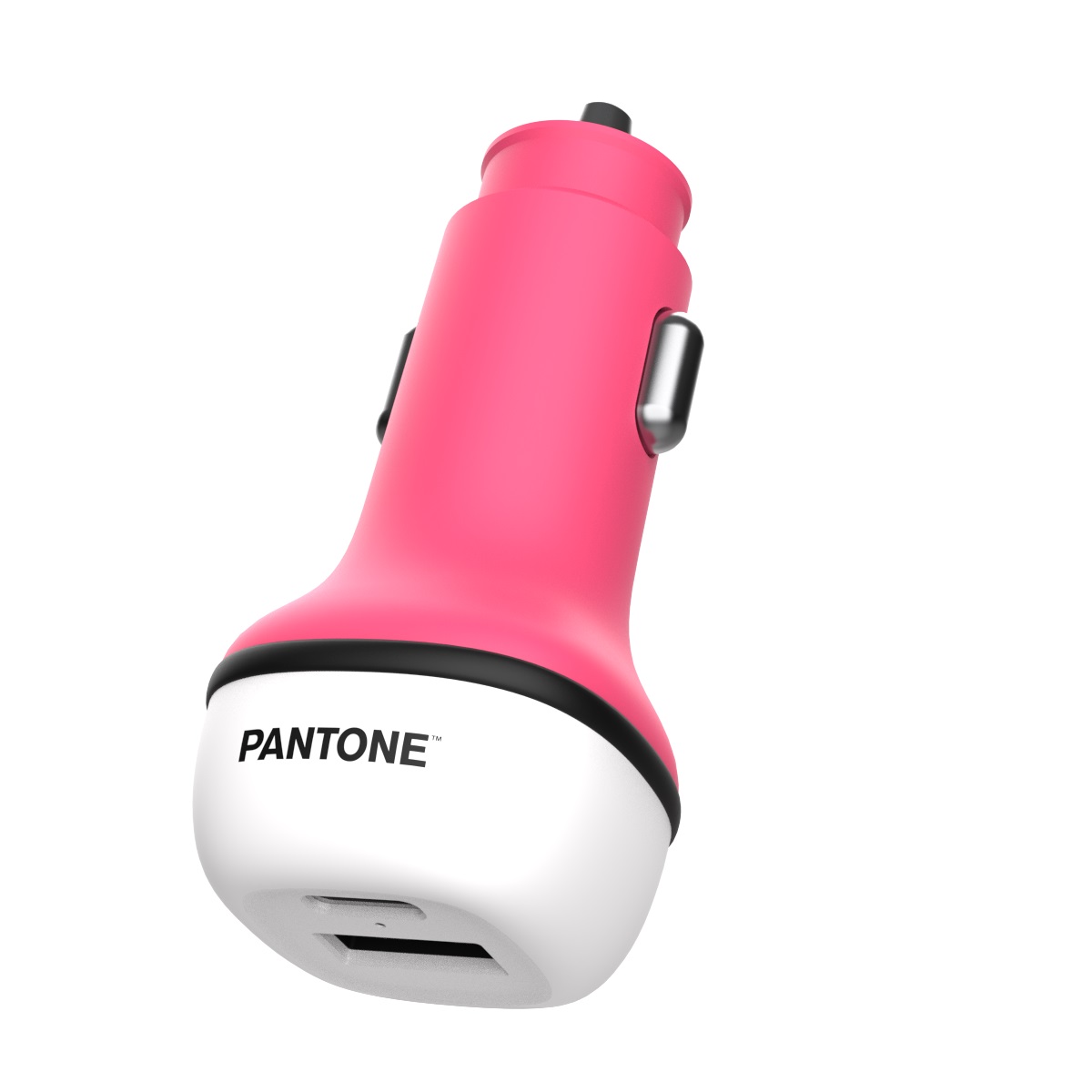 PANTONE �adowarka samochodowa 38W PD QC 1x USB 1x USB-C PT-PDDC05 Pink 184C / 2