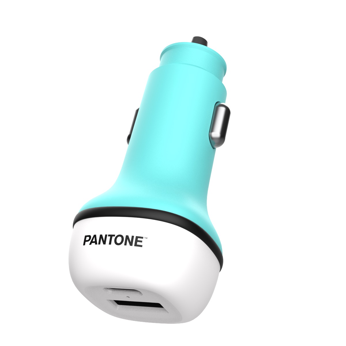 PANTONE �adowarka samochodowa 38W PD QC 1x USB 1x USB-C PT-PDDC05 Teal 3242C / 2