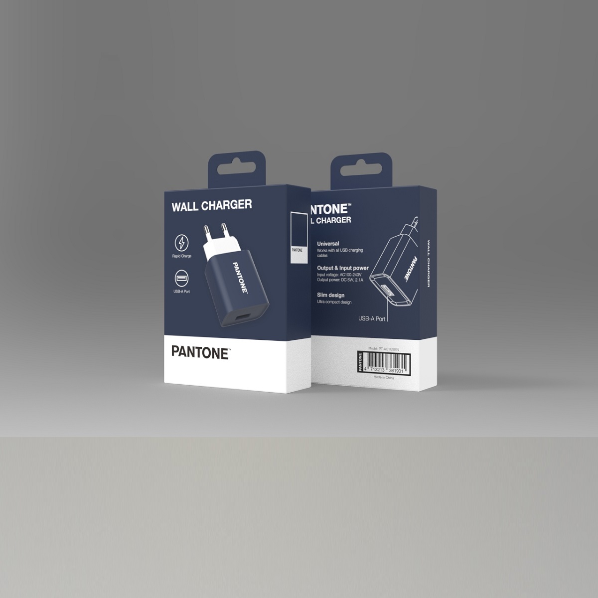 PANTONE �adowarka sieciowa 2A 1x USB PT-AC1USB Navy 2380C / 3